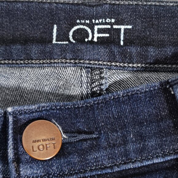 LOFT Ann Taylor Jeans women's size 28(30)/6 P indigo blue colour Modern Skinny - Picture 5 of 14